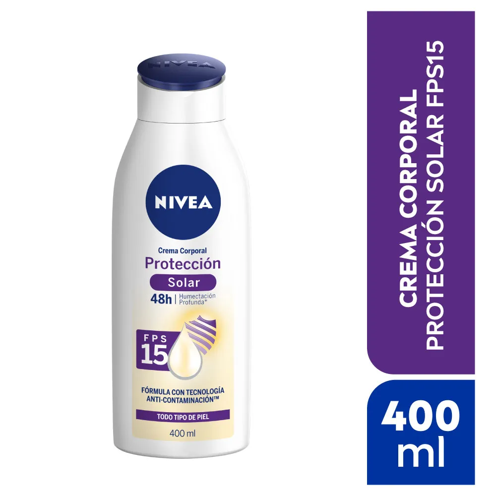 Crema Corporal Nivea Protección Solar Fps 15 400 Ml