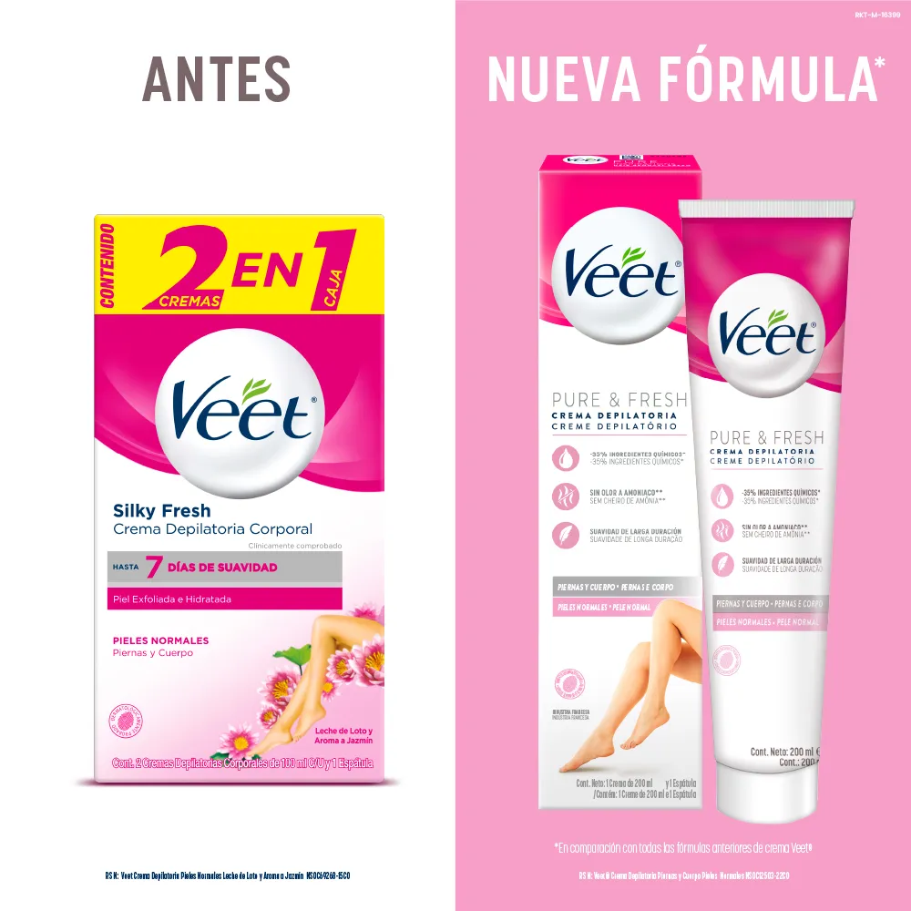 Crema Veet Depilatoria Piel Normal 200Ml Pure