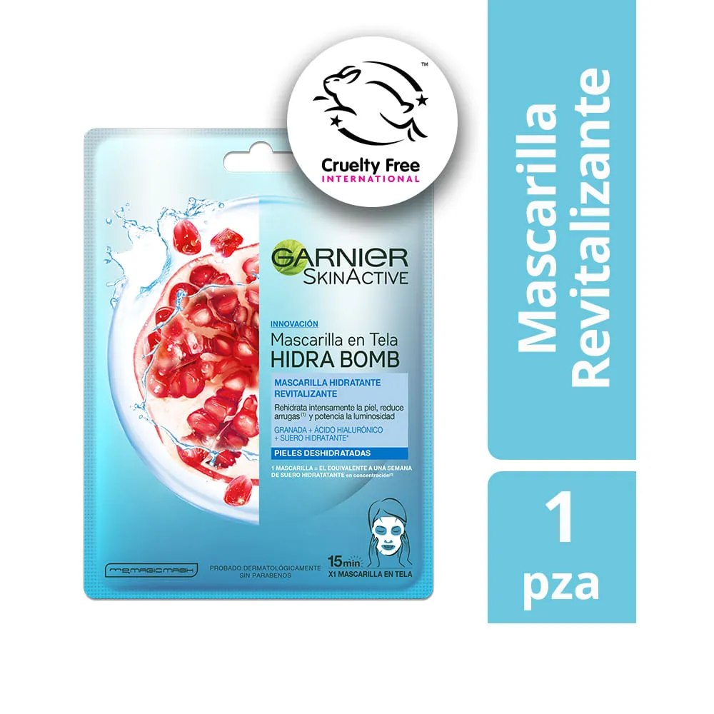 Mascarilla En Tela Para Rostro Revitalizante Congranada Garnier Skin Active