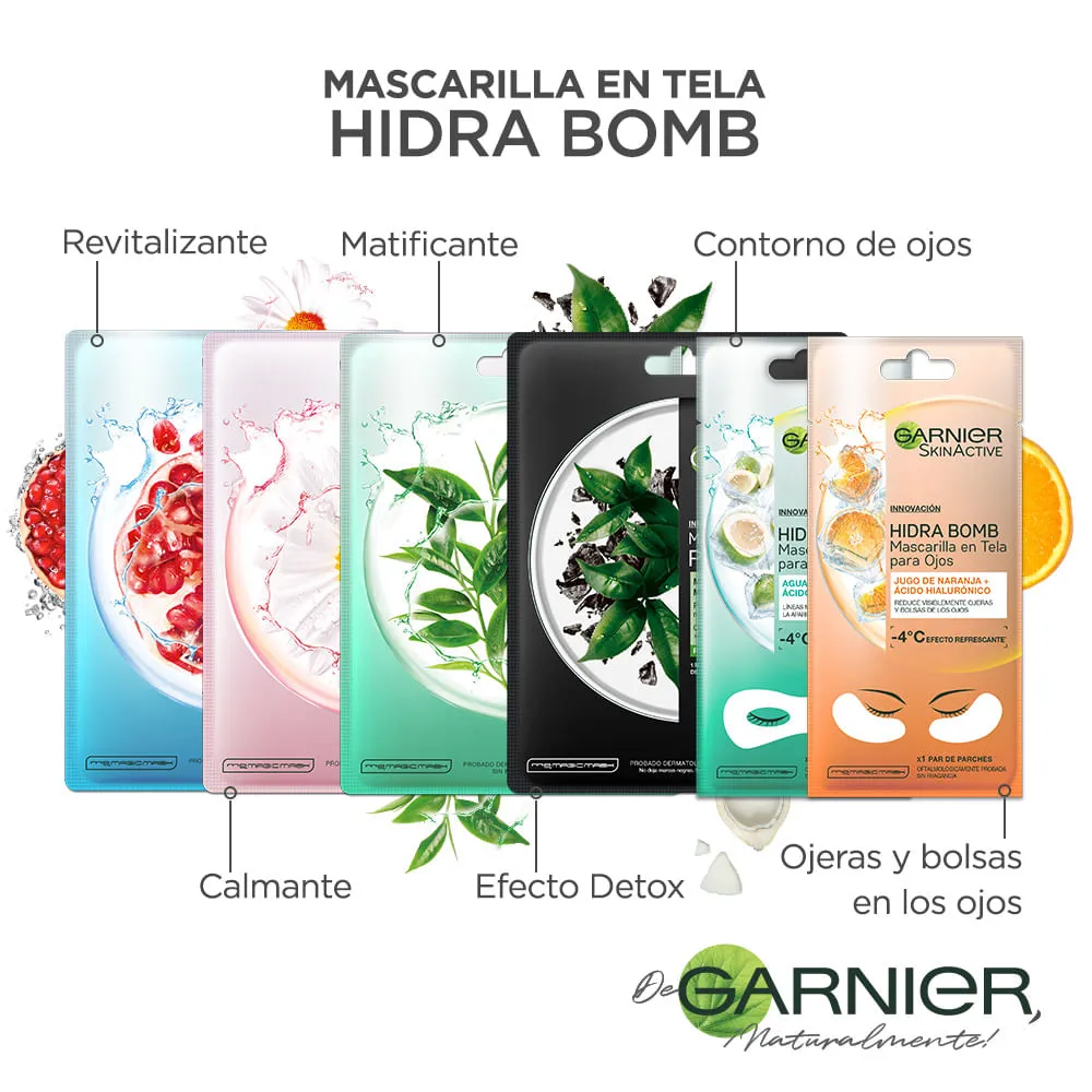Mascarilla En Tela Para Rostro Revitalizante Congranada Garnier Skin Active